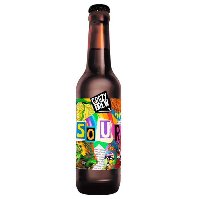 Фасованное пиво CRAZY BREW SOUR (Сауэр) 0,33 л бут. 12 шт